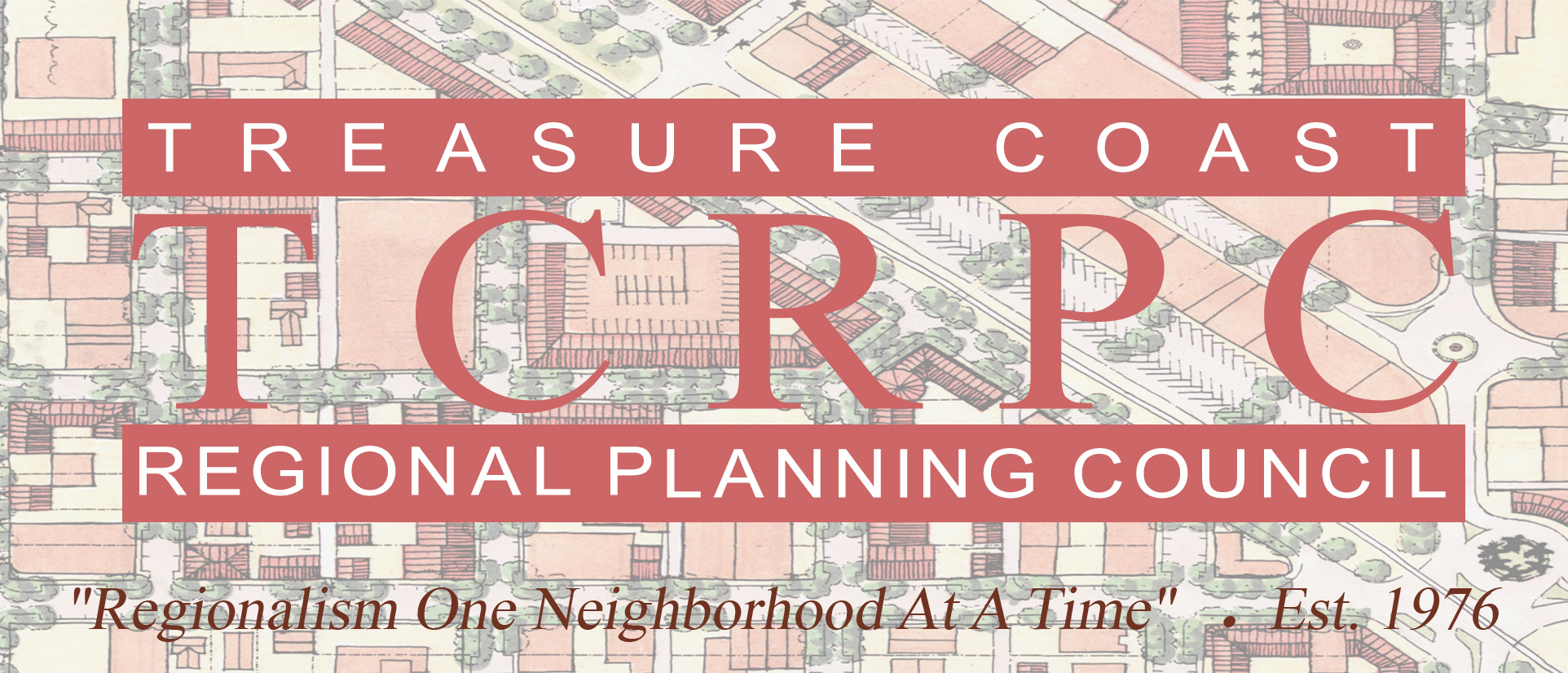 Treasure Coast Regional Planning Council Logo with red letters TCRPC